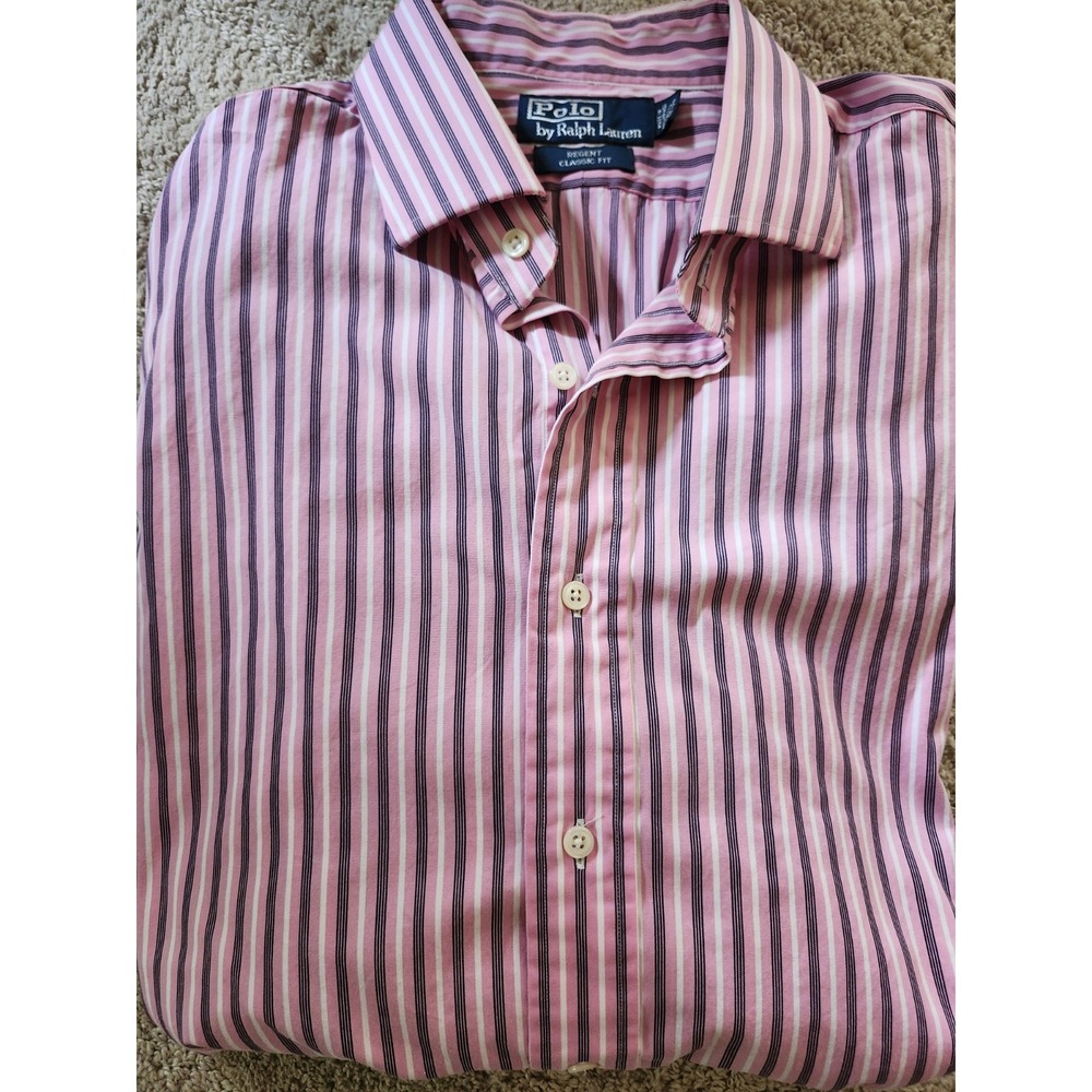Polo by Ralph Lauren striped long sleeve dress shirt, 16.5 32/33